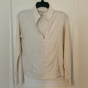 Women's Tommy Bahama Golf Cream Quarter-Zip Top